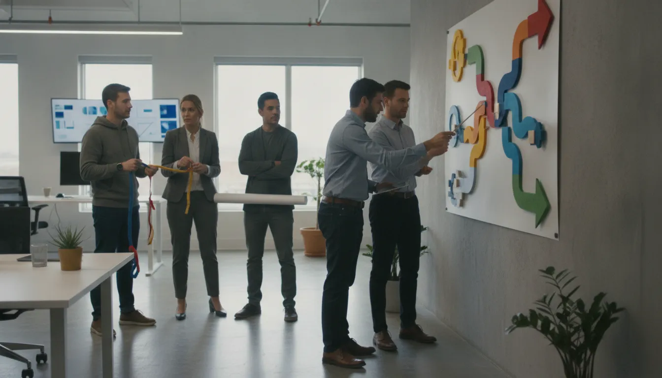 Enterprise team reviewing a process workflow