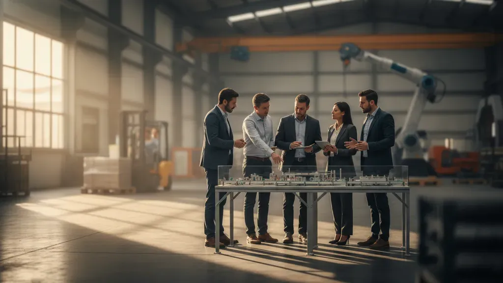 Enterprise team coordinating work in a manufacturing environment