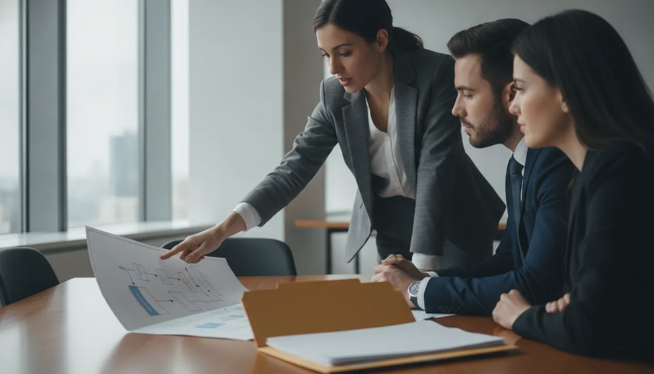 Enterprise colleagues coordinating a case management workflow