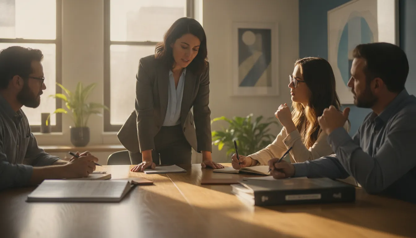 A case manager reviewing an exception and coordinating the next handoff