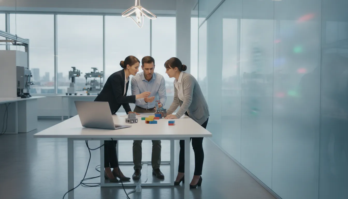 Enterprise team coordinating exception management workflows