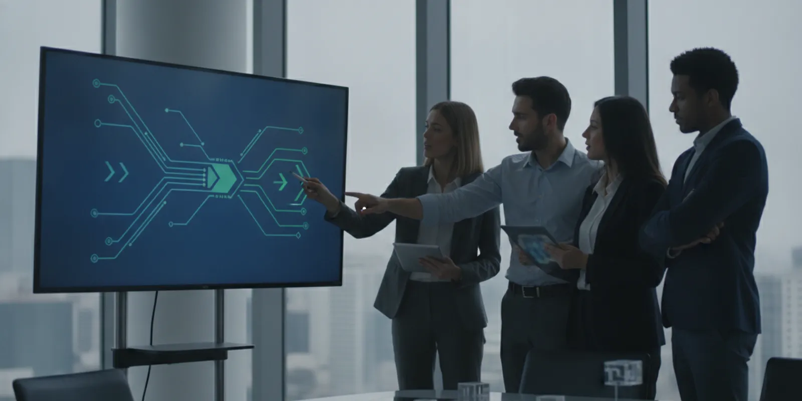 Enterprise team reviewing a workflow release plan