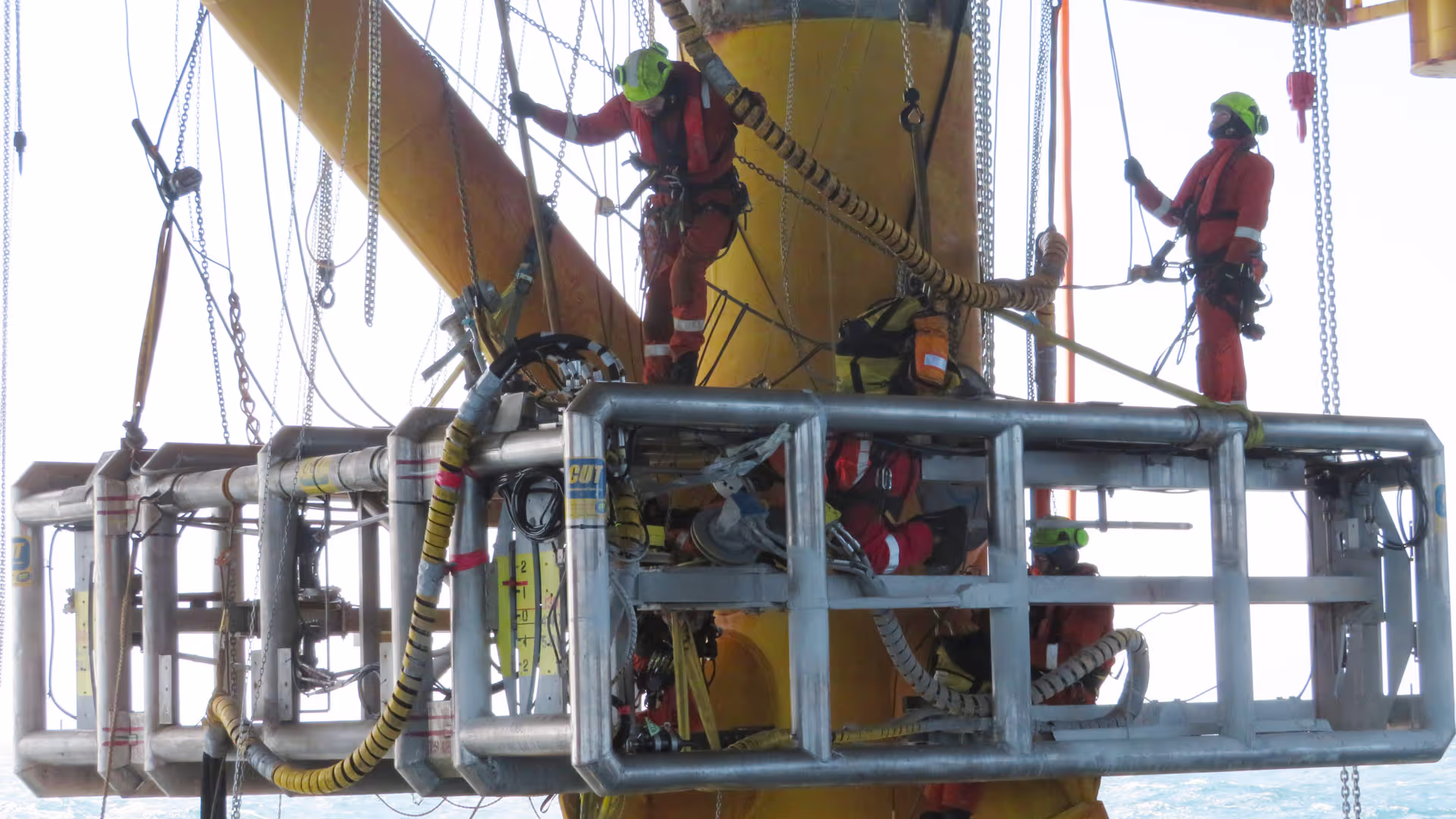 Tyra decommissioning preparation below deck works 
