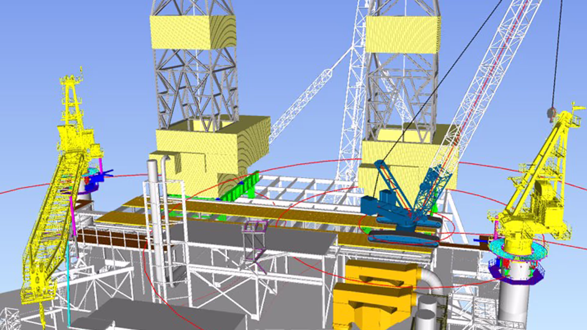 A temporary crane was used for the dynamic lifting 