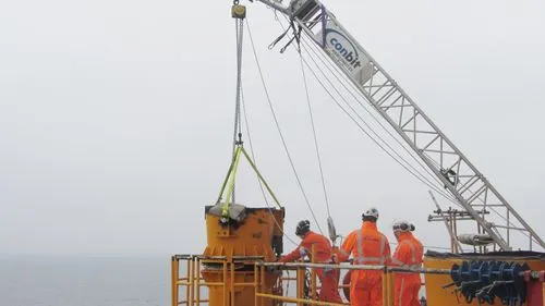 This single boom lifting system can be used to replace small deck cranes.