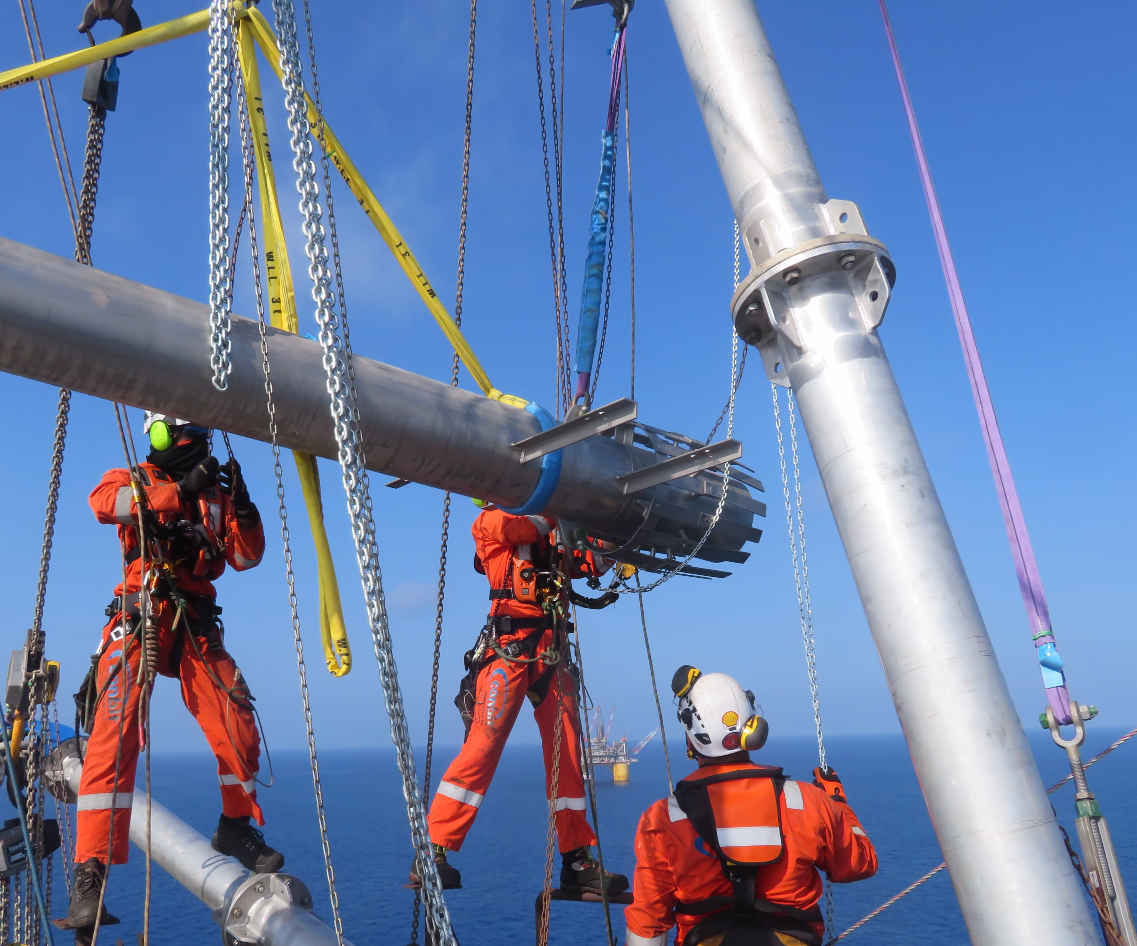 Flare tip replaced by Conbit in Gulf of Mexico using temporary lifting system