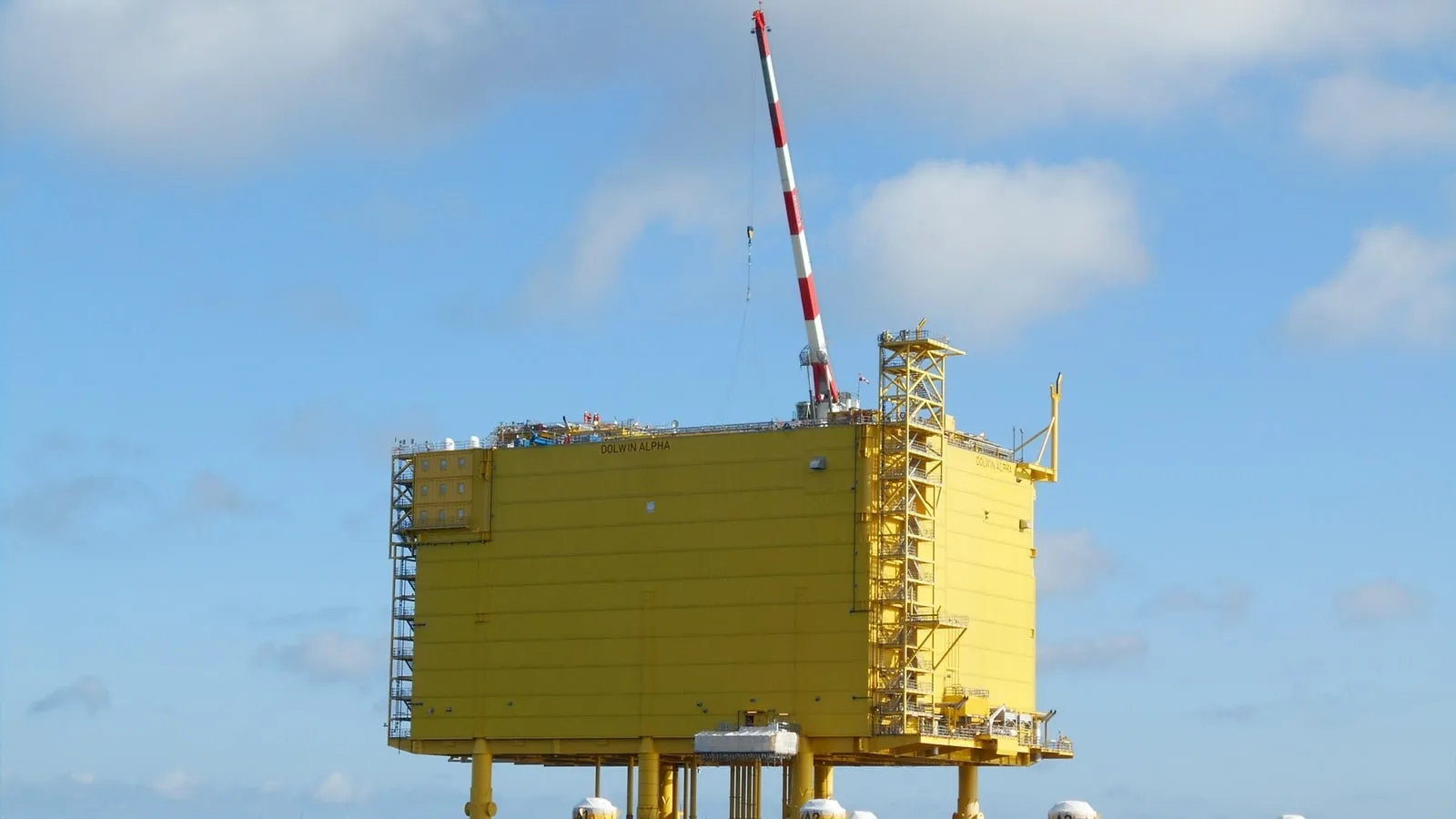 Cable riser protection frame installation 