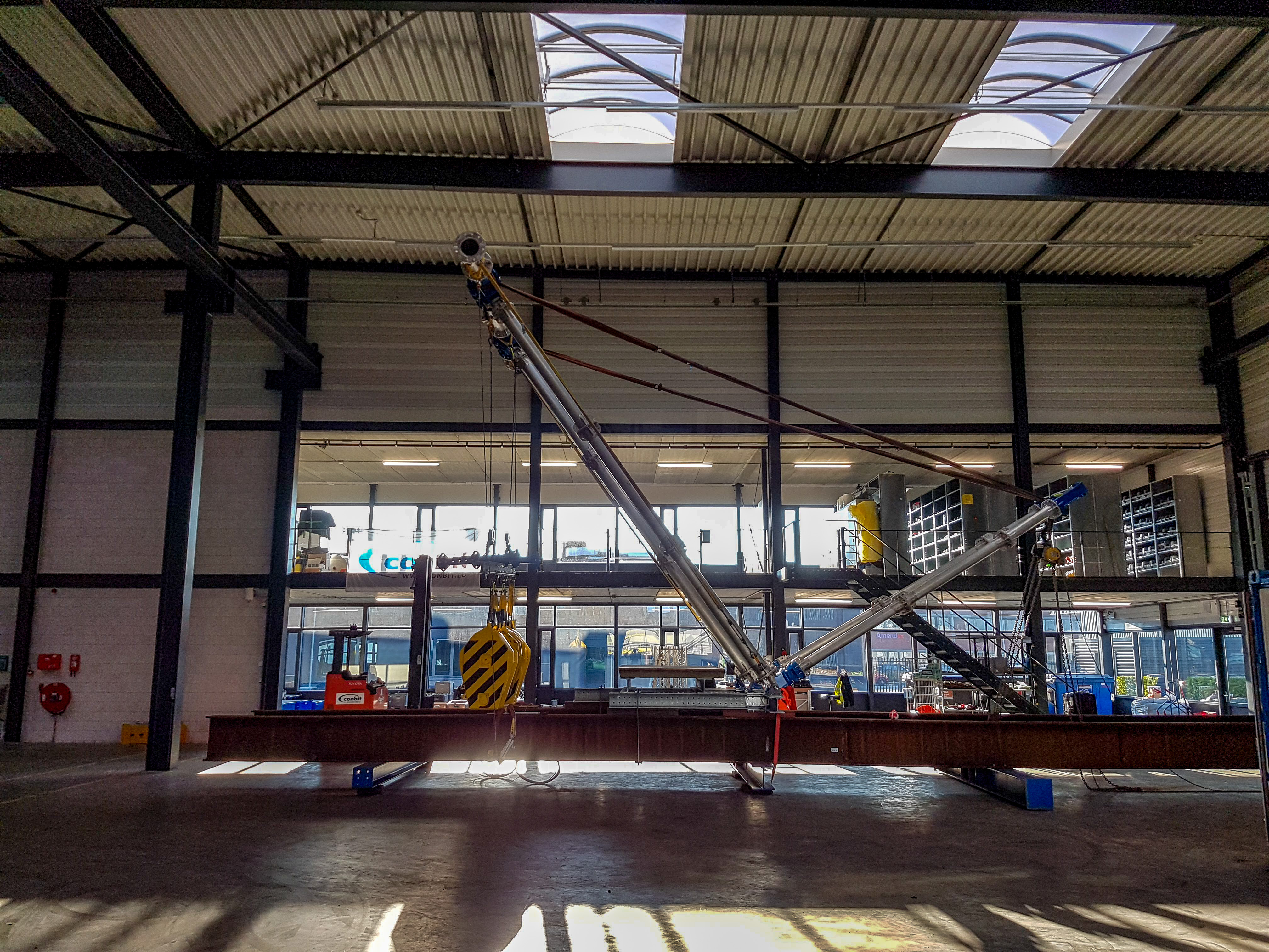 Load test for complex flare tip replacement in Conbit warehouse