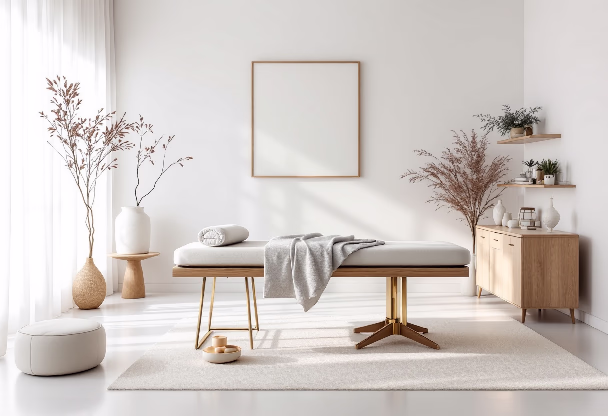 image of a peaceful acupuncture therapy room