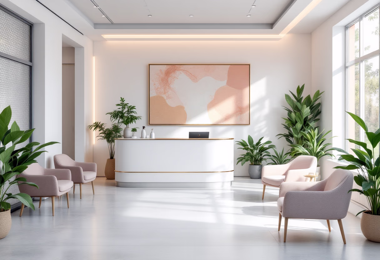 image of the clinic reception area (for a veterinary clinic)