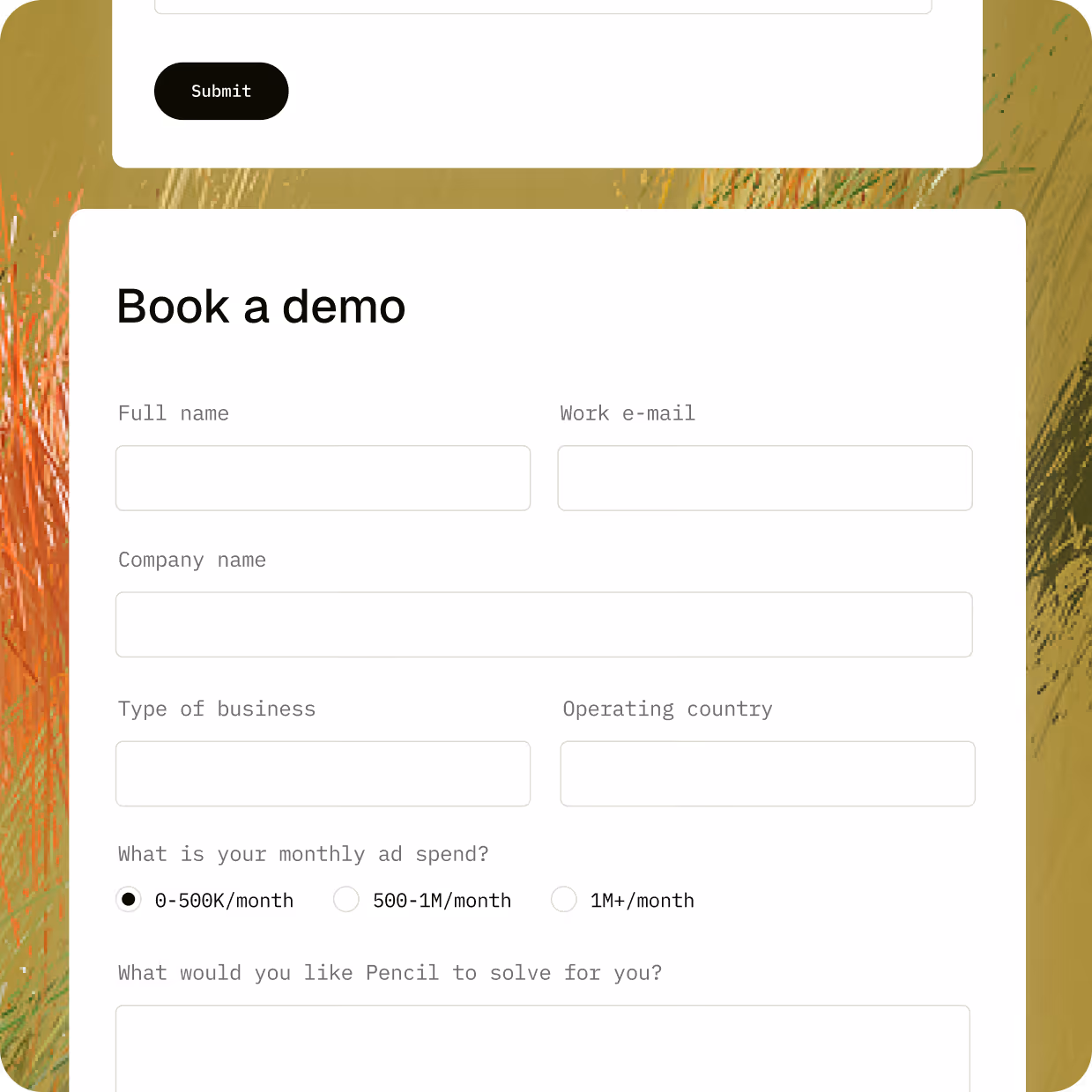 Book a demo modal