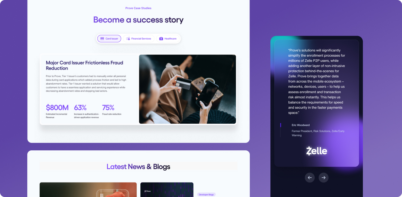 Responsive view of UI elements on the website