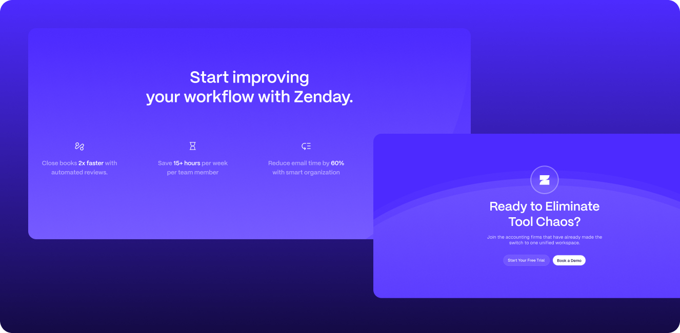 CTA section for Zenday