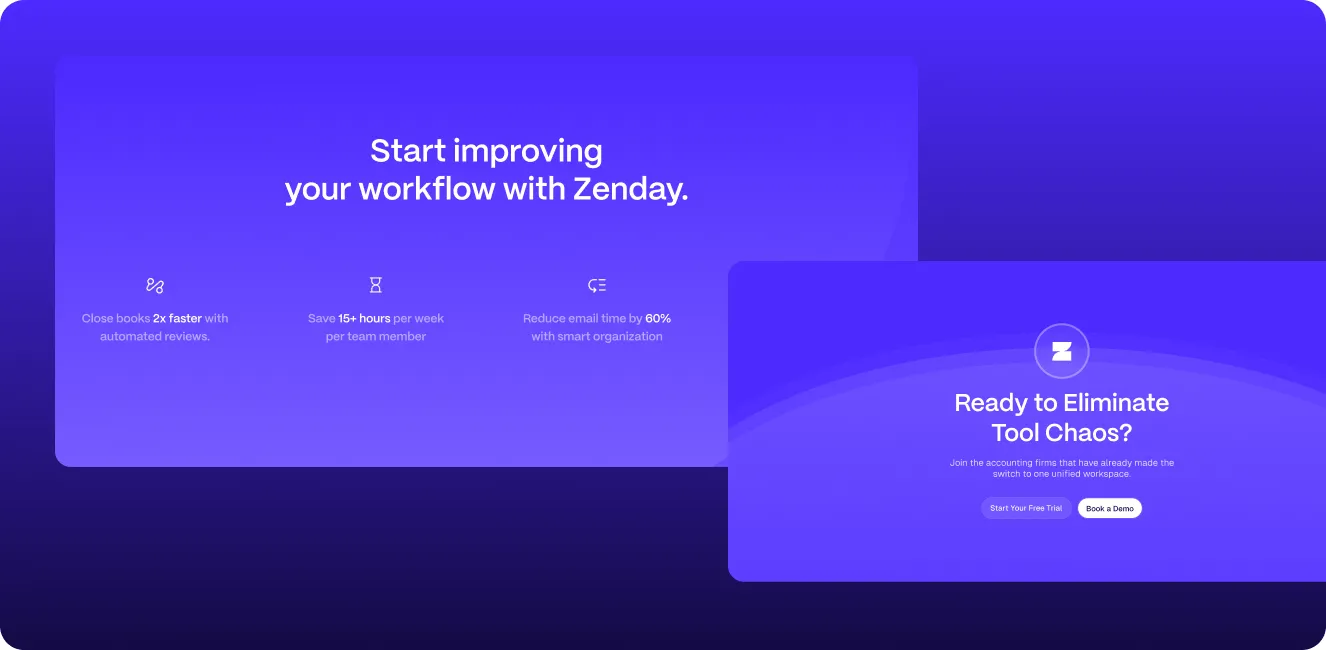CTA section for Zenday