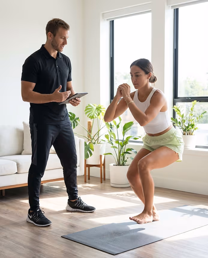 Patient working with a provider at a performance therapy clinic in Louisville
