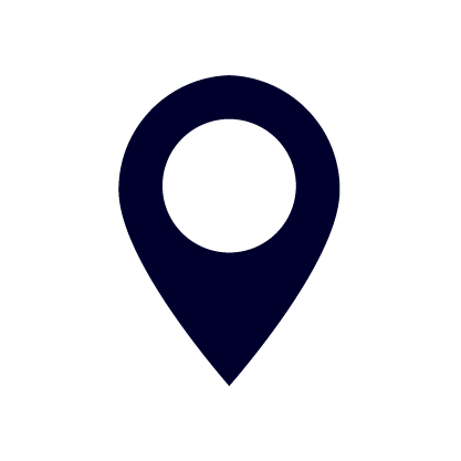 Black map location pin icon
