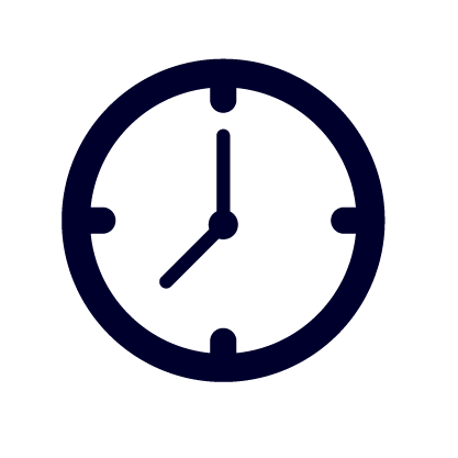Analog clock icon showing the time as 7:00.