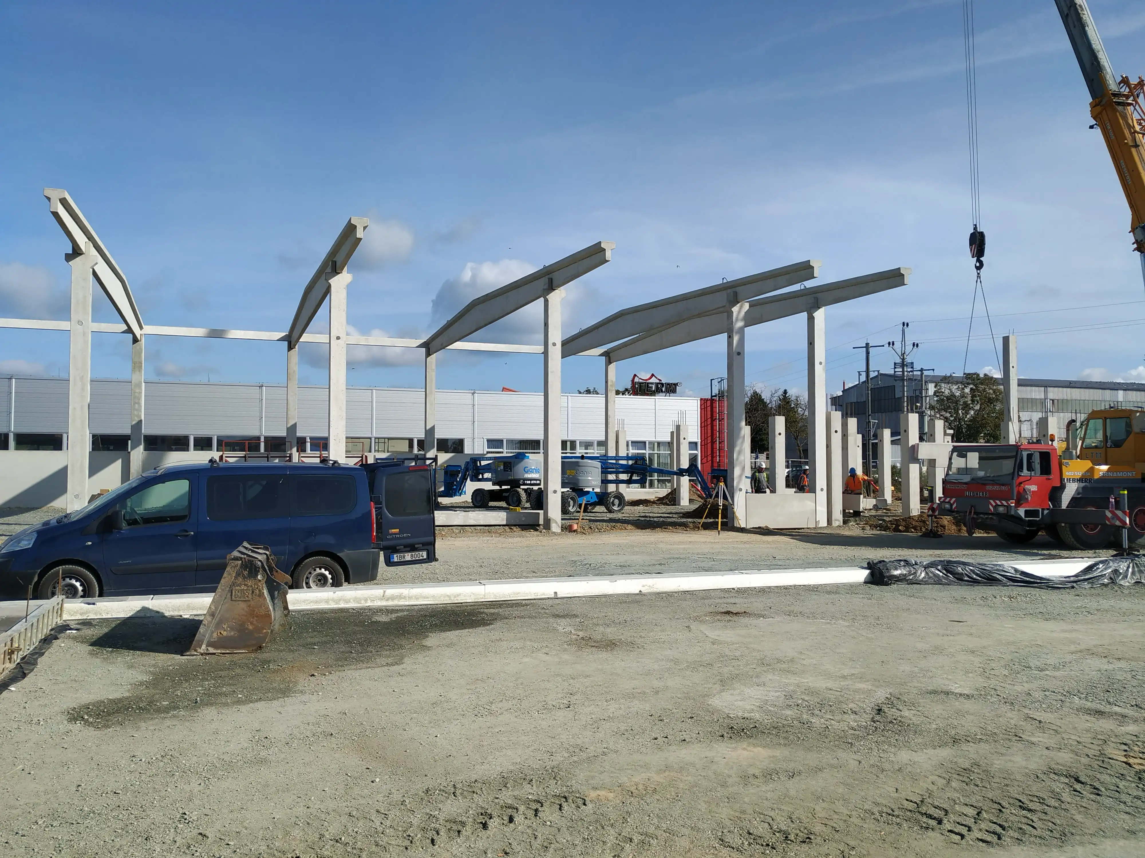 Průběh prací na novém sídlu a logistickém centru firmy Technoma