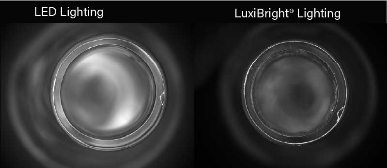Pharmaceutical inspection - LED vs LuxiBright comparison