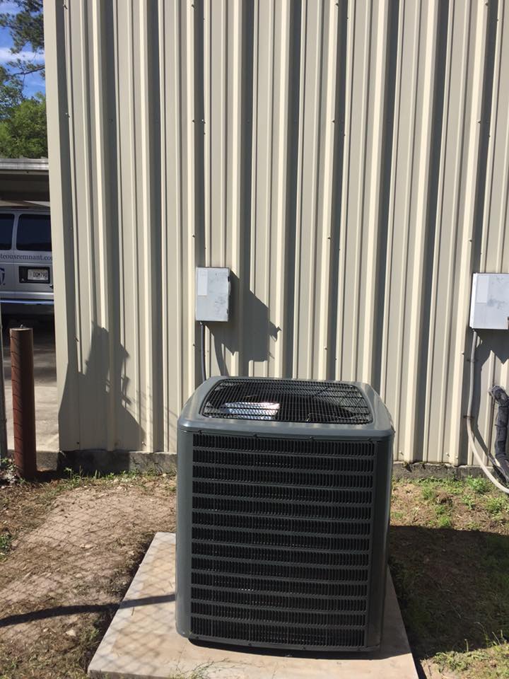 Air duct installation service in Valdosta GA with new HVAC outdoor unit setup.