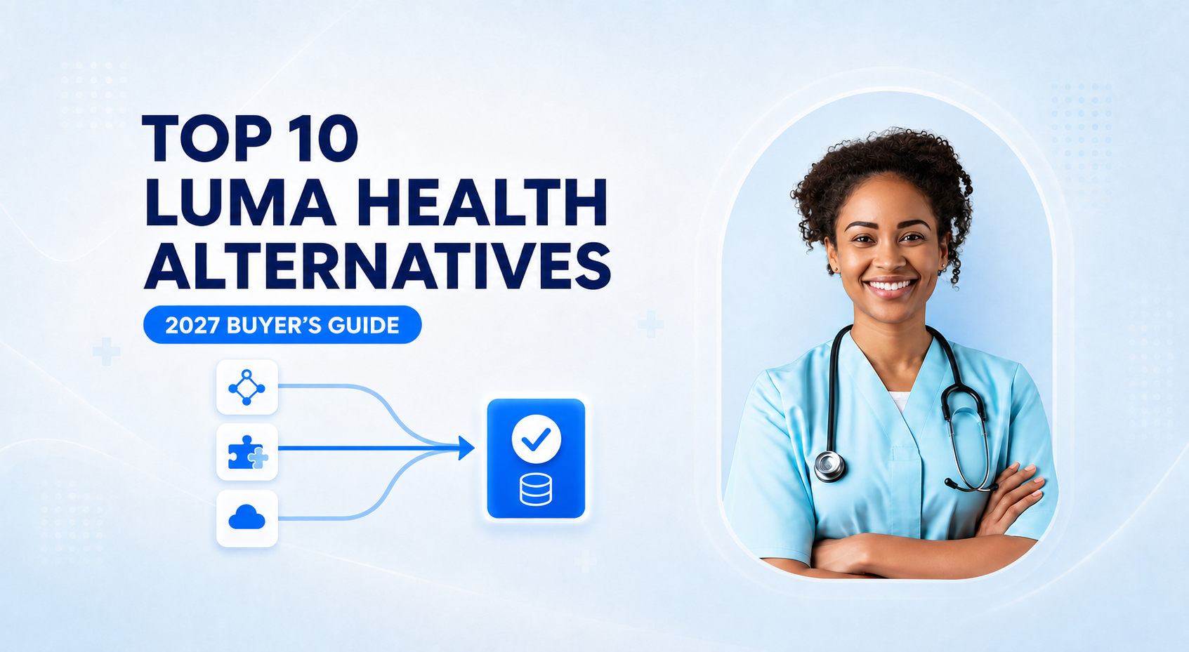 Top Luma Health alternatives for 2027 showing healthcare workflow automation and an AI healthcare agent.
