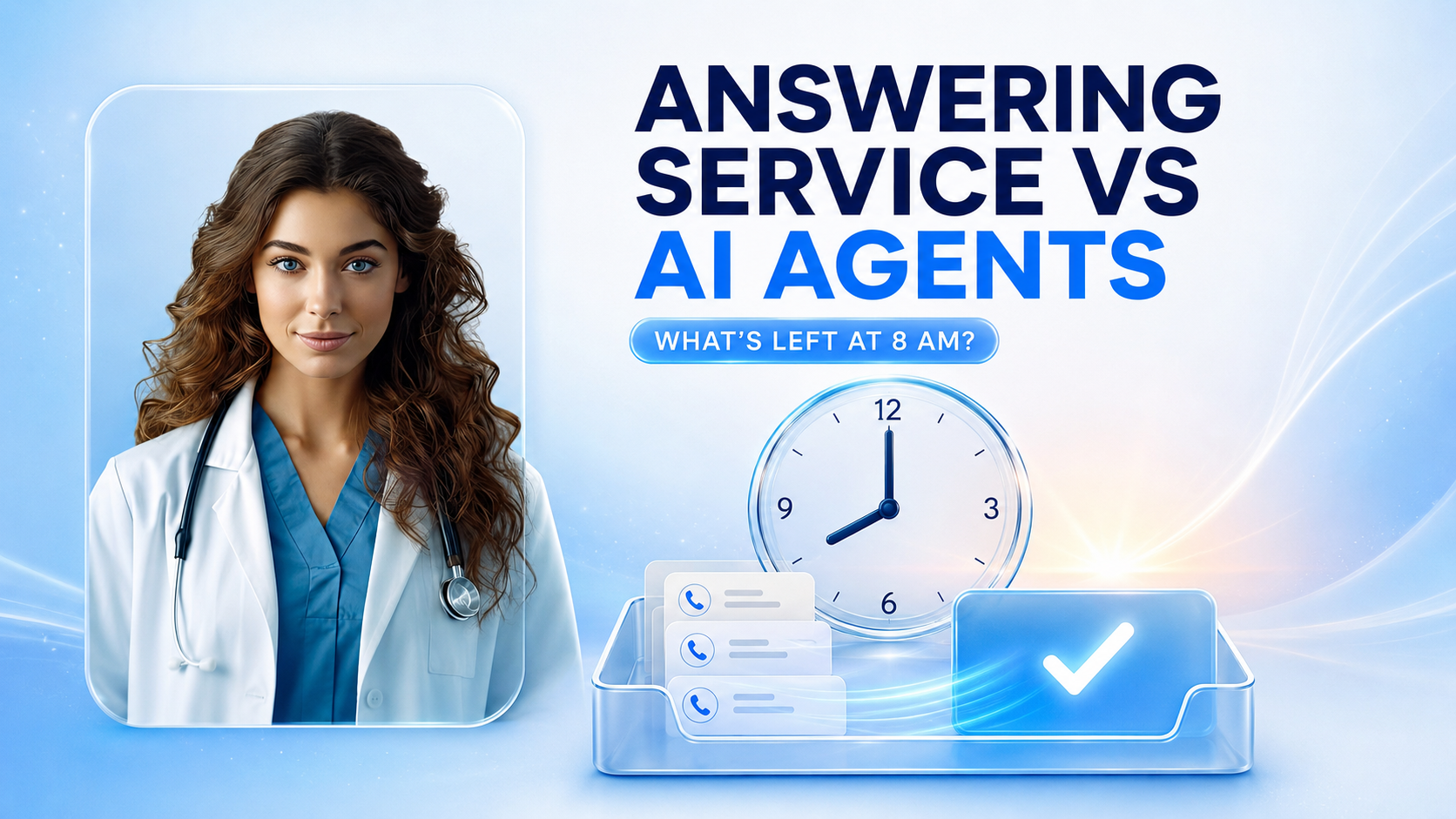 Medical answering service vs AI agents showing after-hours calls and automated task completion.
