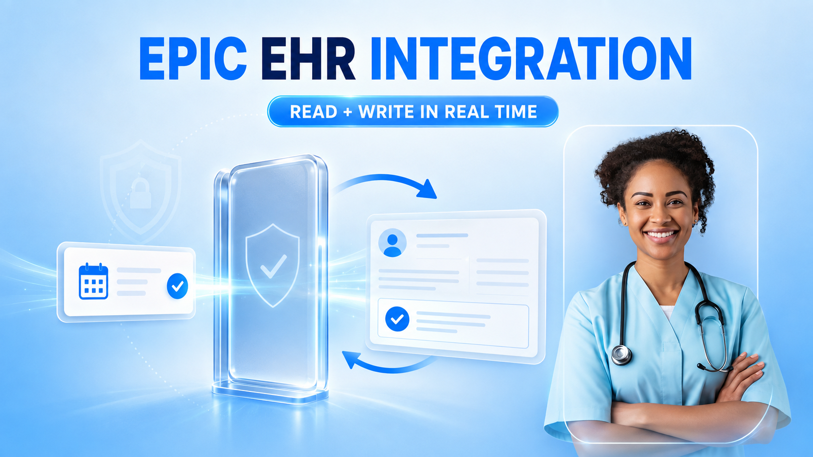 Epic EHR integration with healthcare AI showing real-time patient data read and write workflows.