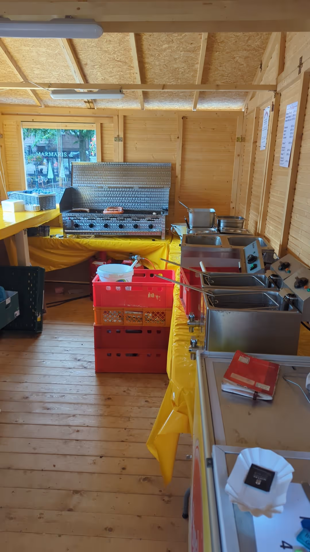 Catering-Grill im Einsatz