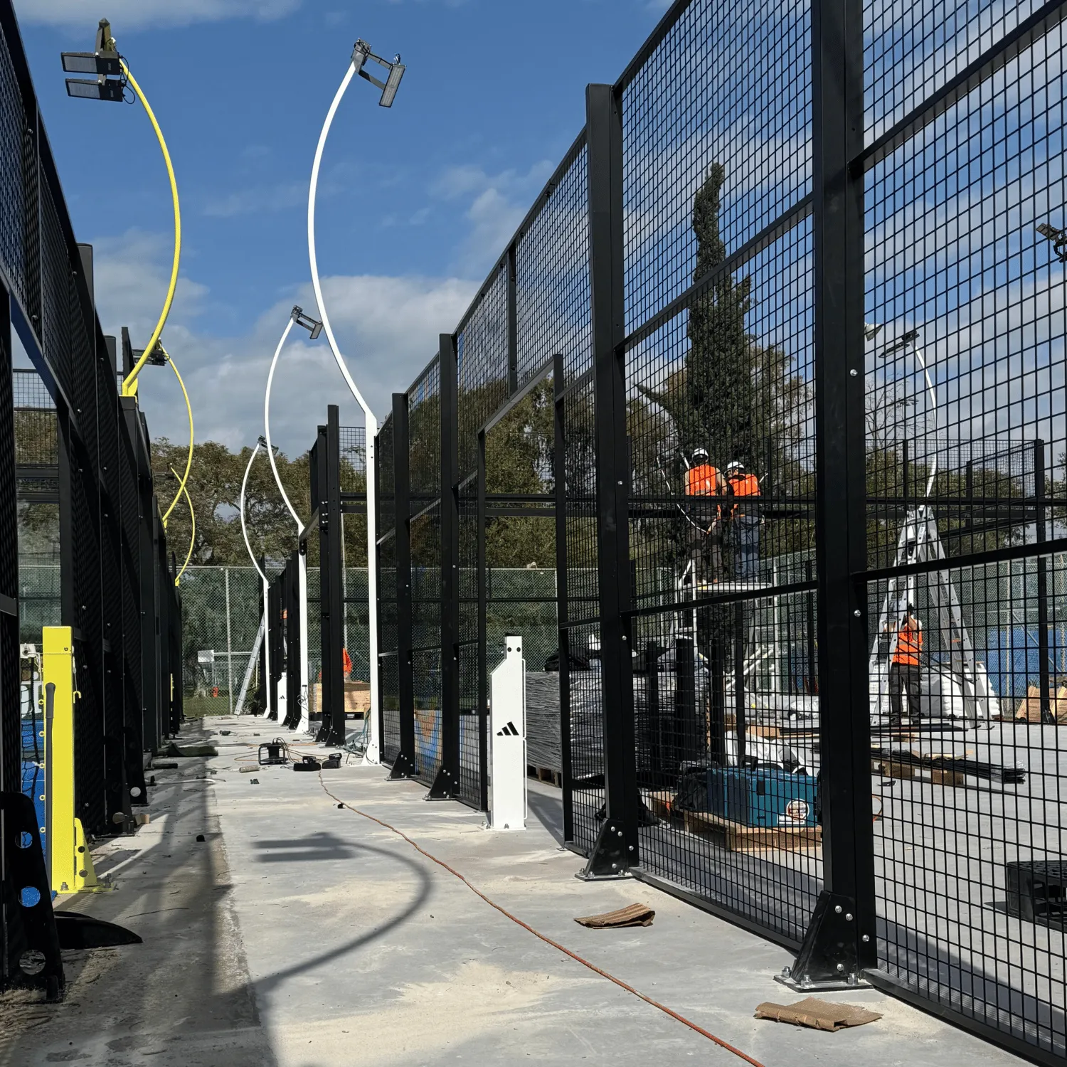 IPG Distribution installing a professional padel court in Israel