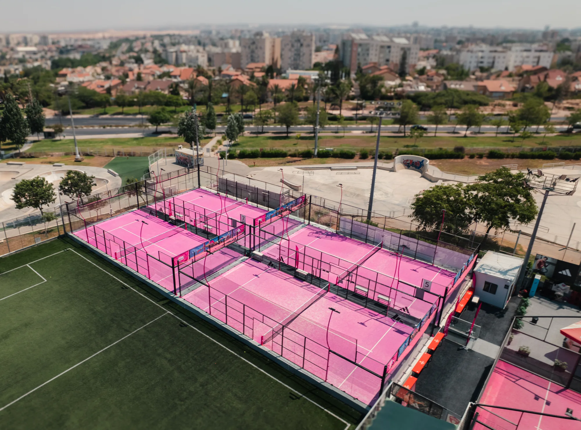 Beer-Sheva — Aerial view of the PADELZ courts