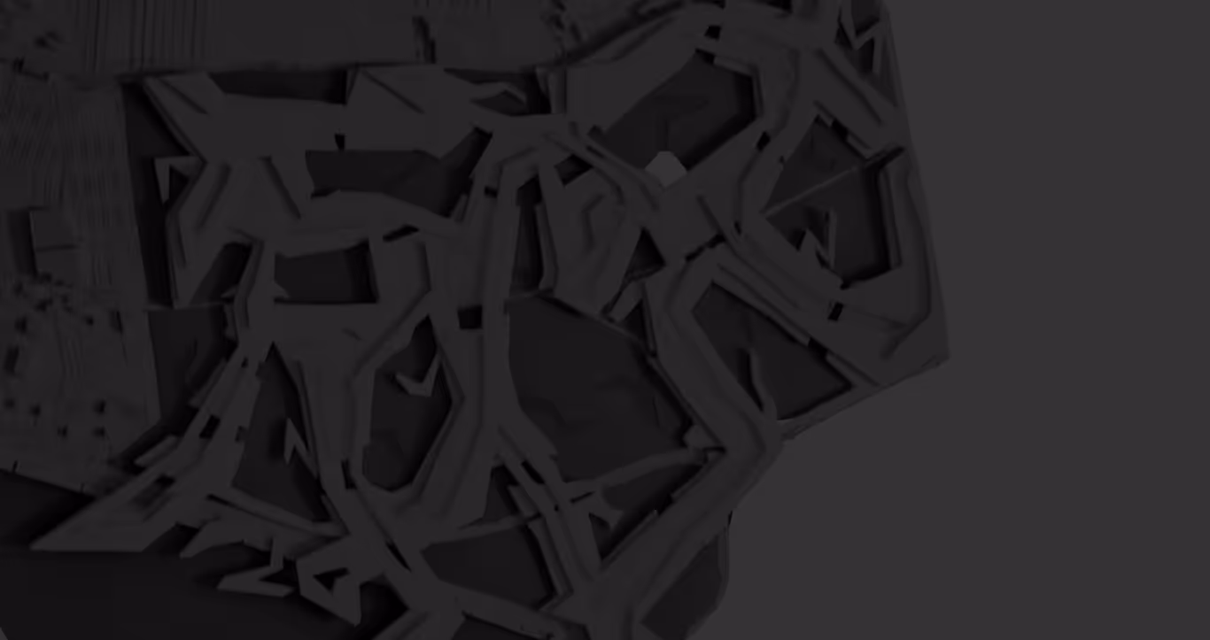 Topographic map model showing contours and elevation levels in dark grayscale.
