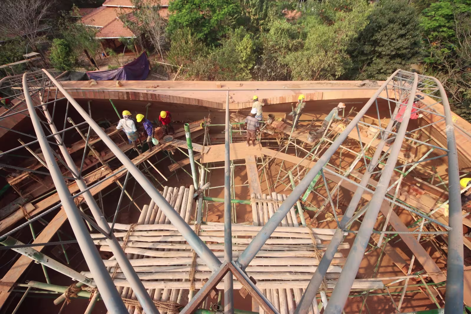Vipassana Dome_18m_Earth Institute Auroville in Tiruvannamalai / India