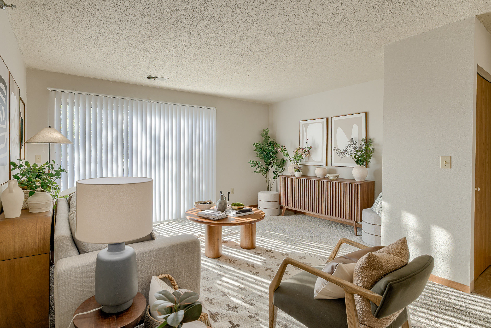 Living room area with furniture 