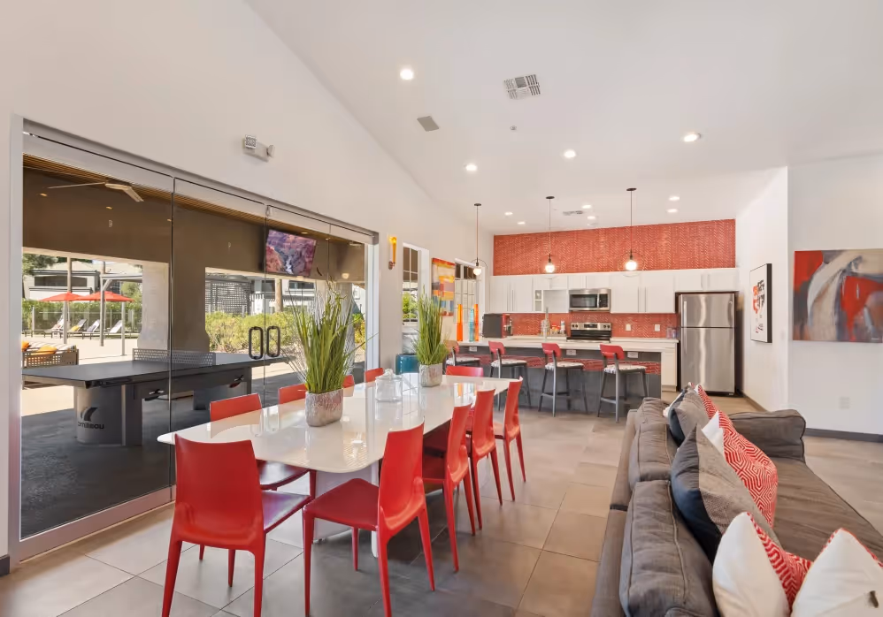 Leasing office lounge