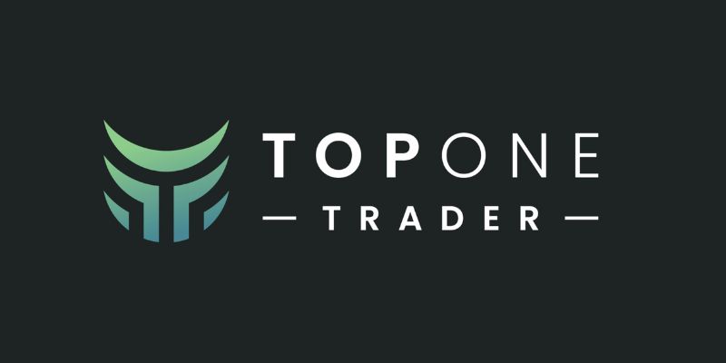 Top One Trader logo on a dark background, representing one of the leading prop trading affiliate programs for traders