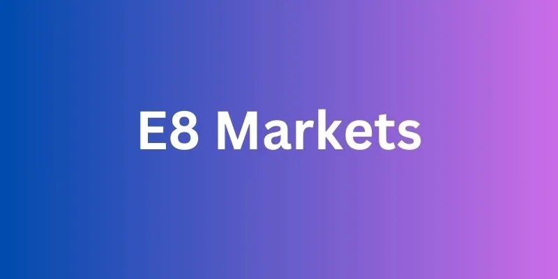 The E8 Markets logo, representing a prop firm that may be considered one of the cheapest options