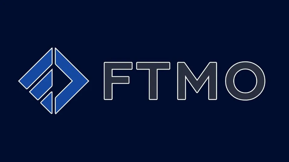 FTMO logo in dark background showcasing FTMO's comprehensive trader evaluation services and unique trading opportunities.