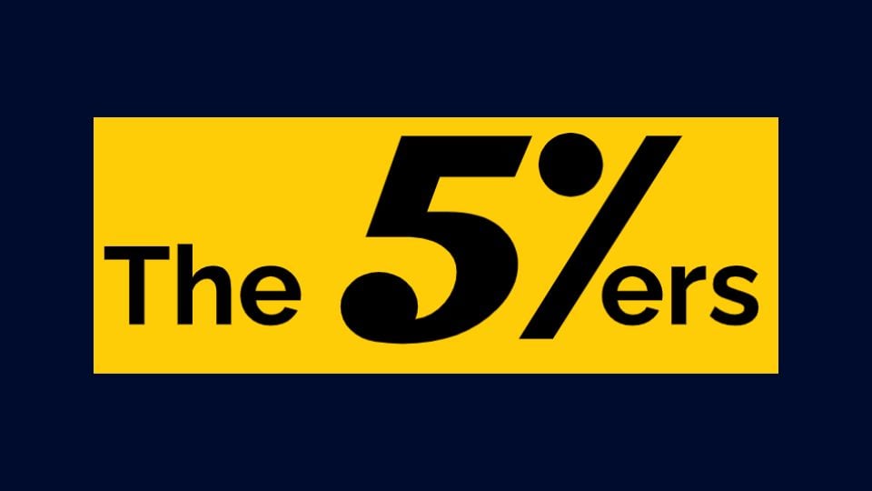 The 5%ers logo highlighting  'The 5%ers'  as one of the top forex prop firms in 2024.