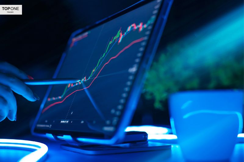ablet screen displaying chart analysis with TradingView alternatives in use