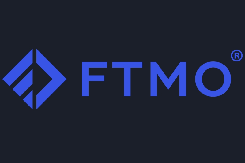 FTMO logo, representing one of the largest prop trading firms offering funded trader programmes