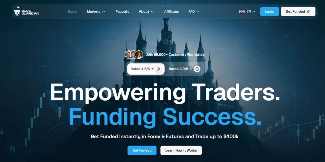 Fastest payout prop firm Blue Guardian offering instant funding and rapid withdrawal options