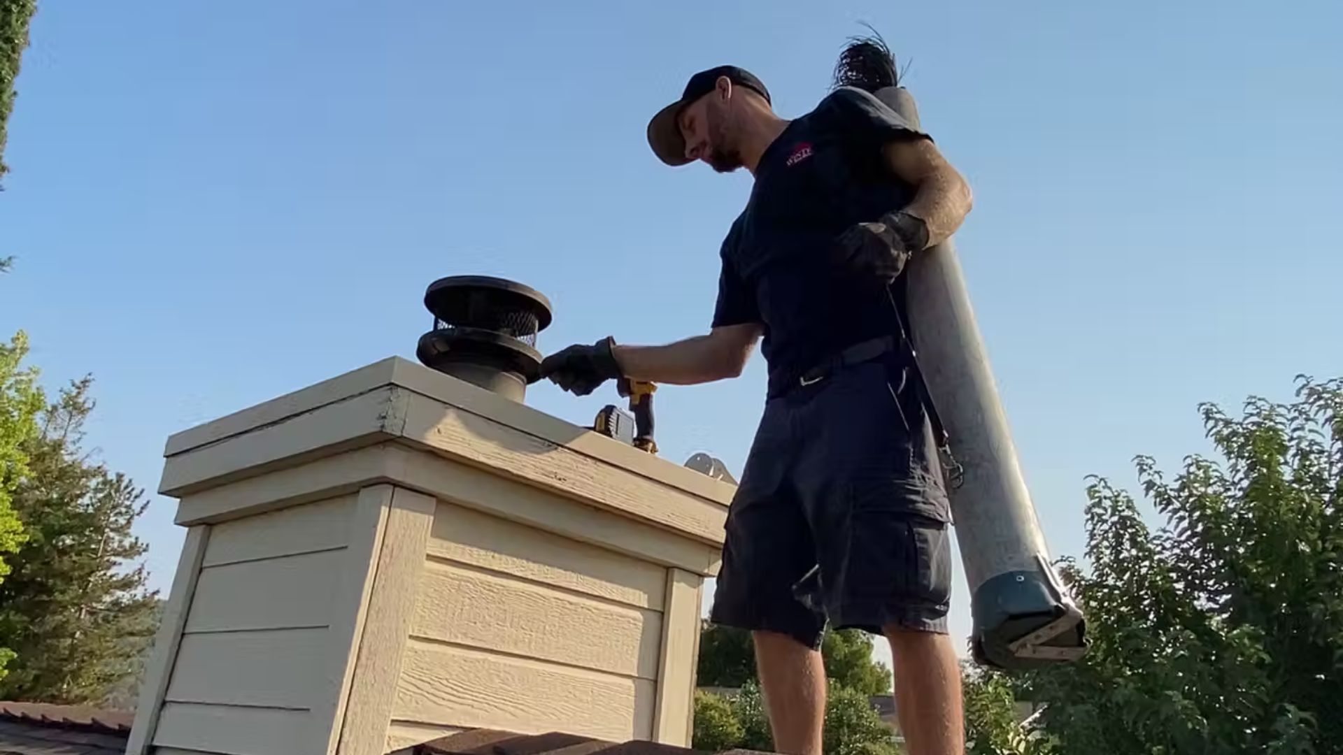 Extermination Tech Placing Bait in Station