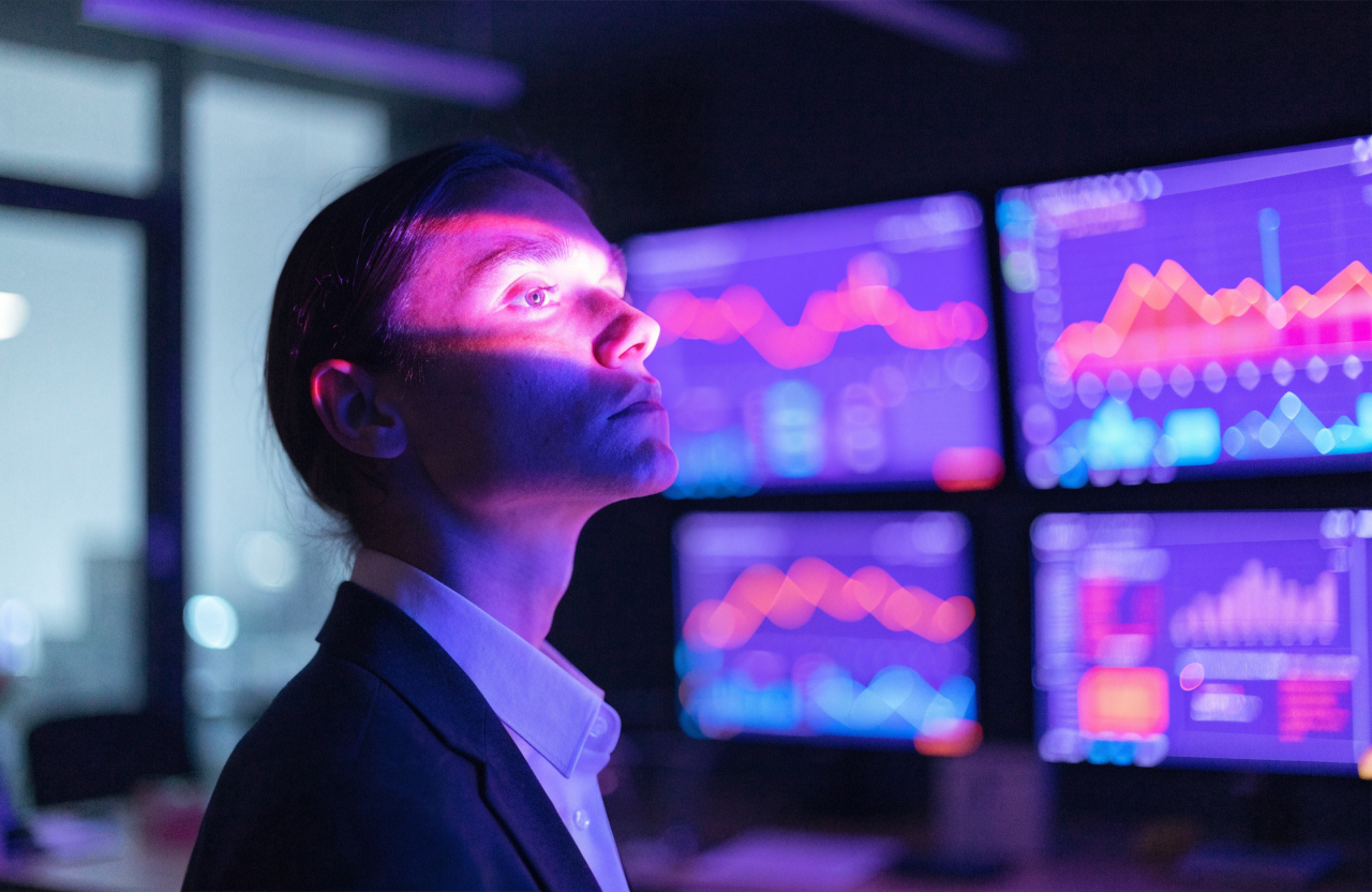 Business leader looking at unused AI dashboards