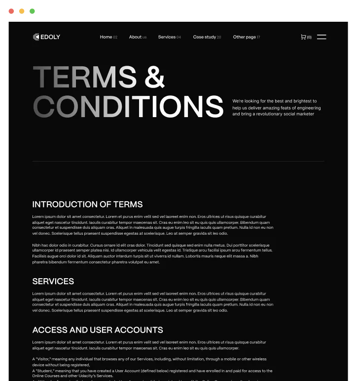 Inner page showcase image