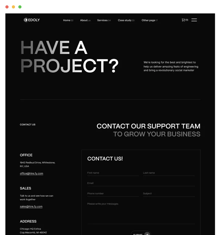 Inner page showcase image