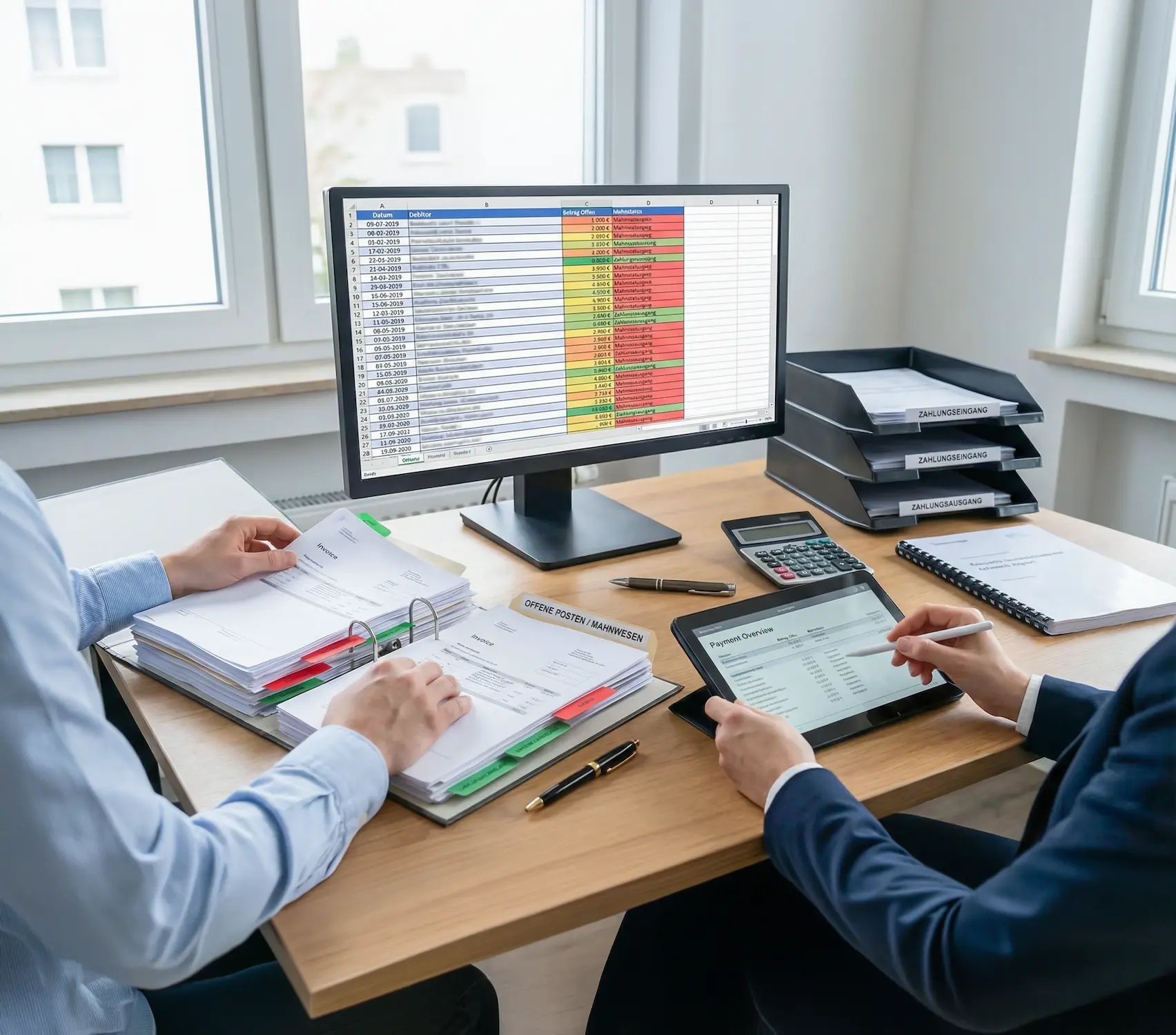 Bearbeitung von offenen Posten, Mahnwesen und Zahlungsverkehr mit OPOS-Liste, Belegen und Finanzübersicht bei Schoetz & Partner in Göppingen und Dresden