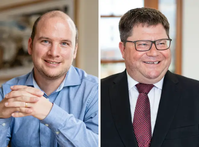 Jürgen Heinzmann und Markus Staudenmaier als neue Partner bei Schoetz & Partner im Rahmen der Weiterentwicklung zur Partnerschaftsgesellschaft mbB