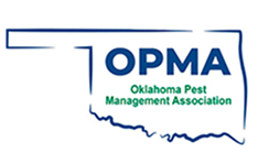 OPMA (Oklahoma Managed Pest Association) logo with state outline.