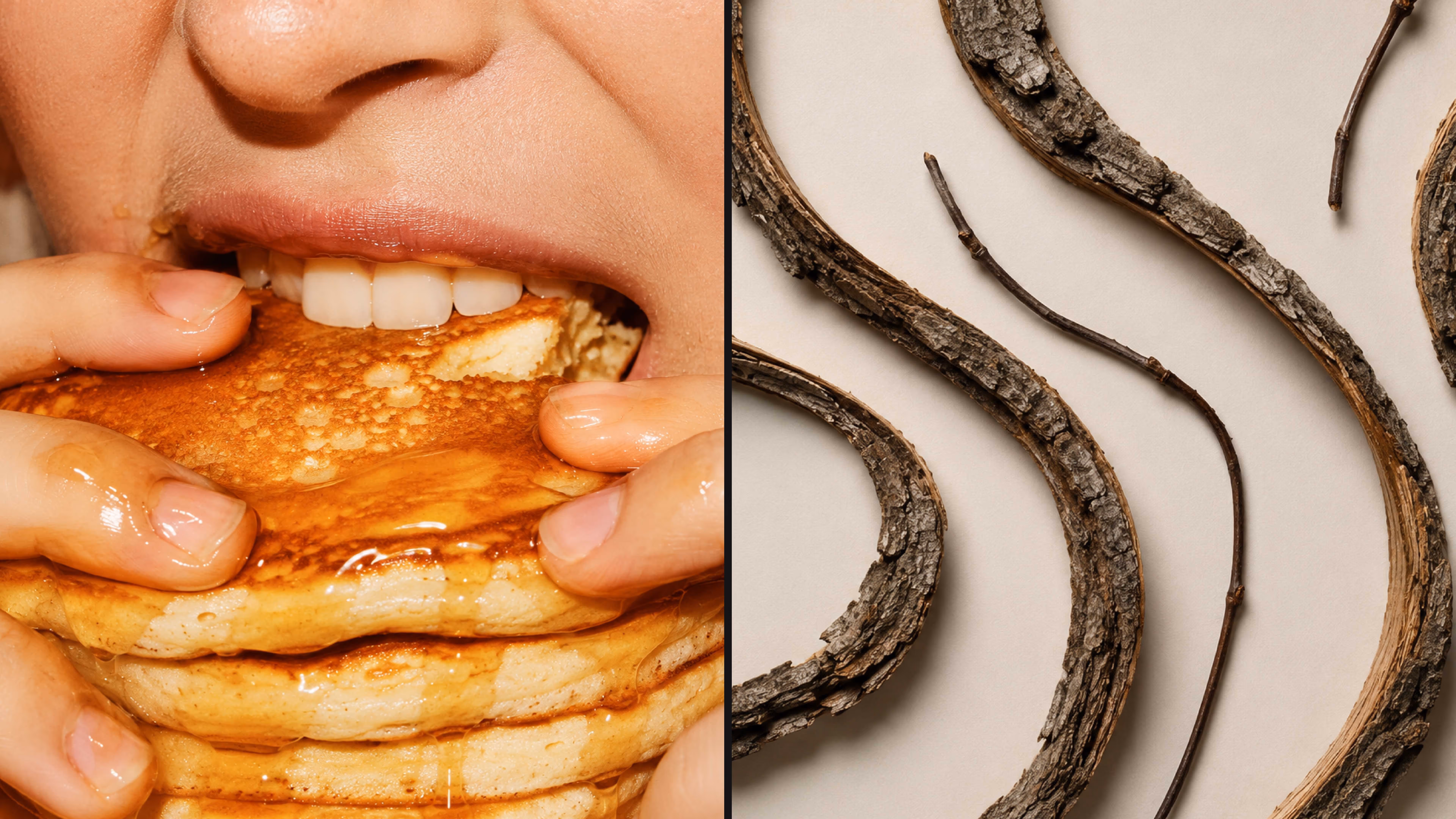 maple syrup pancake bark texture pattern