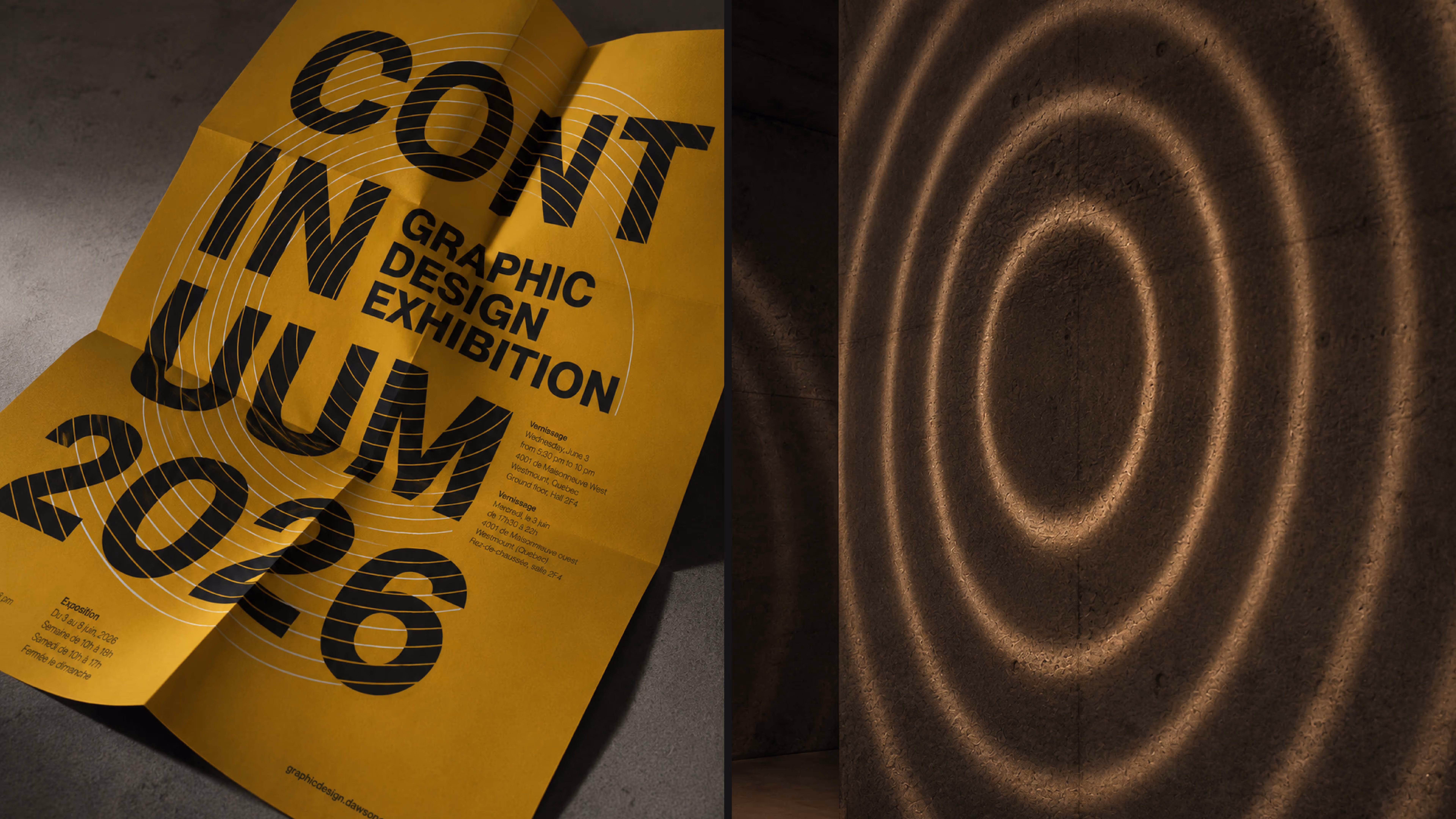 continuum poster mockup wall pattern projection